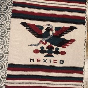 Vintage Mexican carpet/ throw blanket.